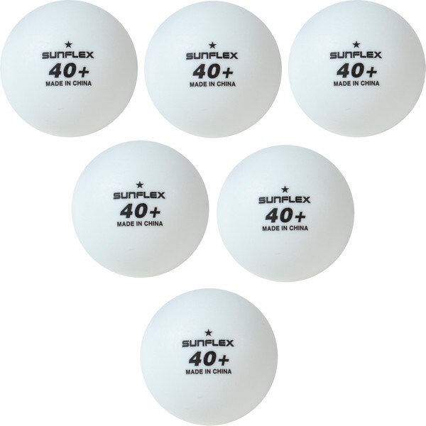 Sunflex - One Star Table Tennis Balls - Six Triangular Arranged